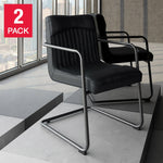 Nella Top Grain Leather Armchair, 2-pack
