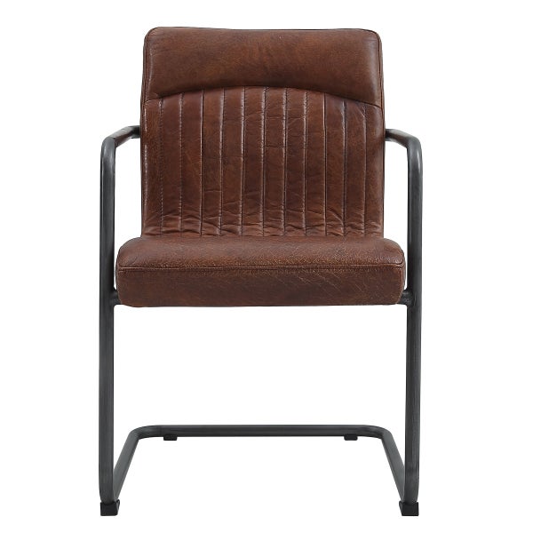 Nella Top Grain Leather Armchair, 2-pack