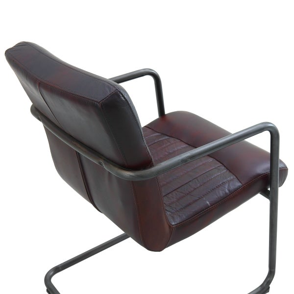 Nella Top Grain Leather Armchair, 2-pack