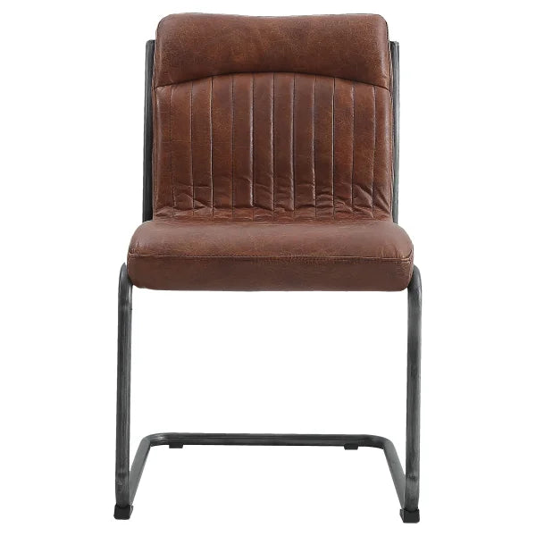 Nella Top Grain Leather Chair, 2-pack