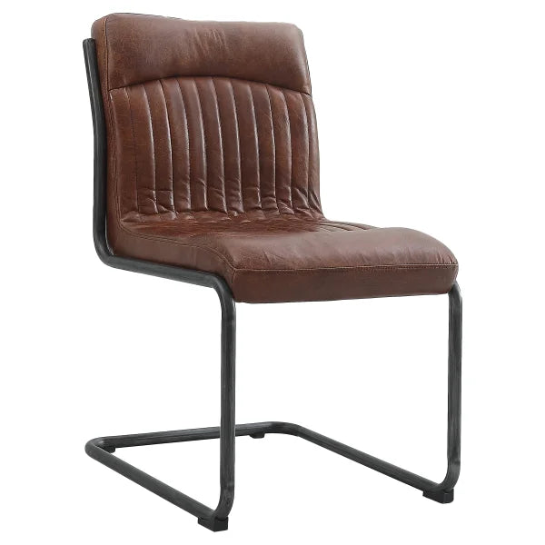 Nella Top Grain Leather Chair, 2-pack