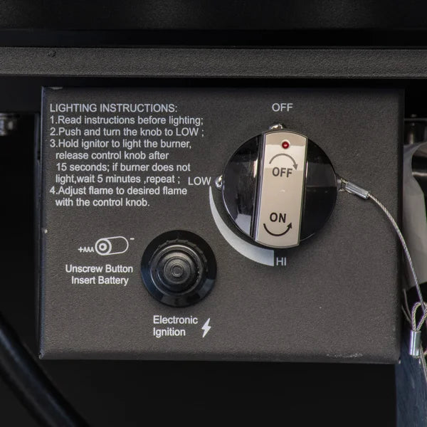 Gale Rectangular Aluminum Convertible LP/NG Fire Table