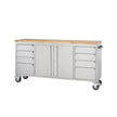 Trinity 72 in. Stainless-steel Rolling Workbench