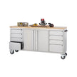 Trinity 72 in. Stainless-steel Rolling Workbench