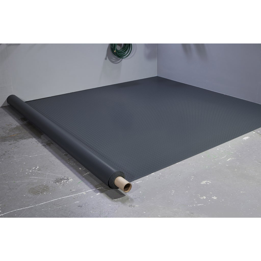 G-Floor Diamond Tread Roll Out Flooring in Slate Grey