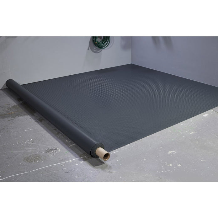 G-Floor Diamond Tread Roll Out Flooring in Slate Grey