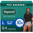 Depend Men's Maximum Absorbency Underwear