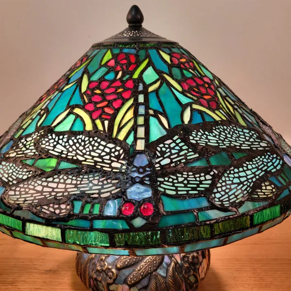 Mosaic Dragonfly Lamp