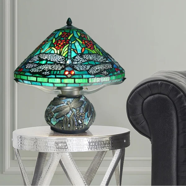 Mosaic Dragonfly Lamp