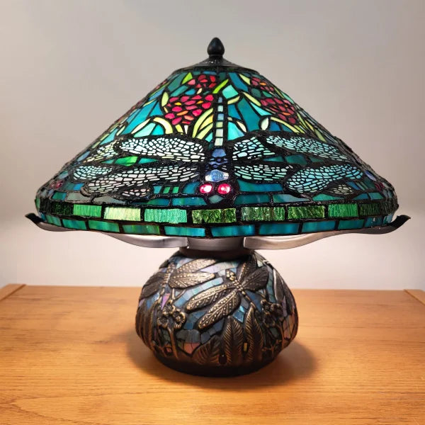 Mosaic Dragonfly Lamp