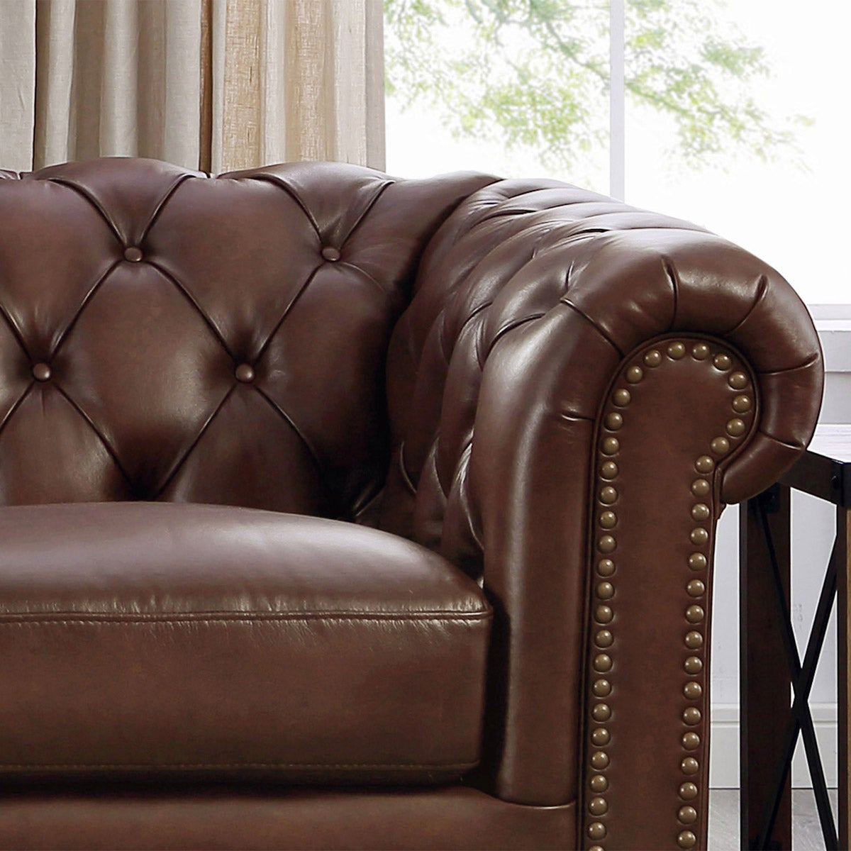 Allington Top Grain Leather Chesterfield Sofa