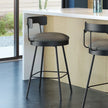 Amisco Monza Grey Bar or Counter Stool