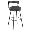 Amisco Monza Grey Bar or Counter Stool