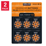 Kirkland Signature Hearing Aid Batteries Mercury Free, 2 Pack of 48