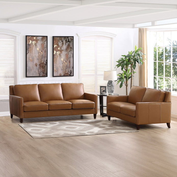 Prospera Home West Park Top-grain Leather Sofa and Loveseat