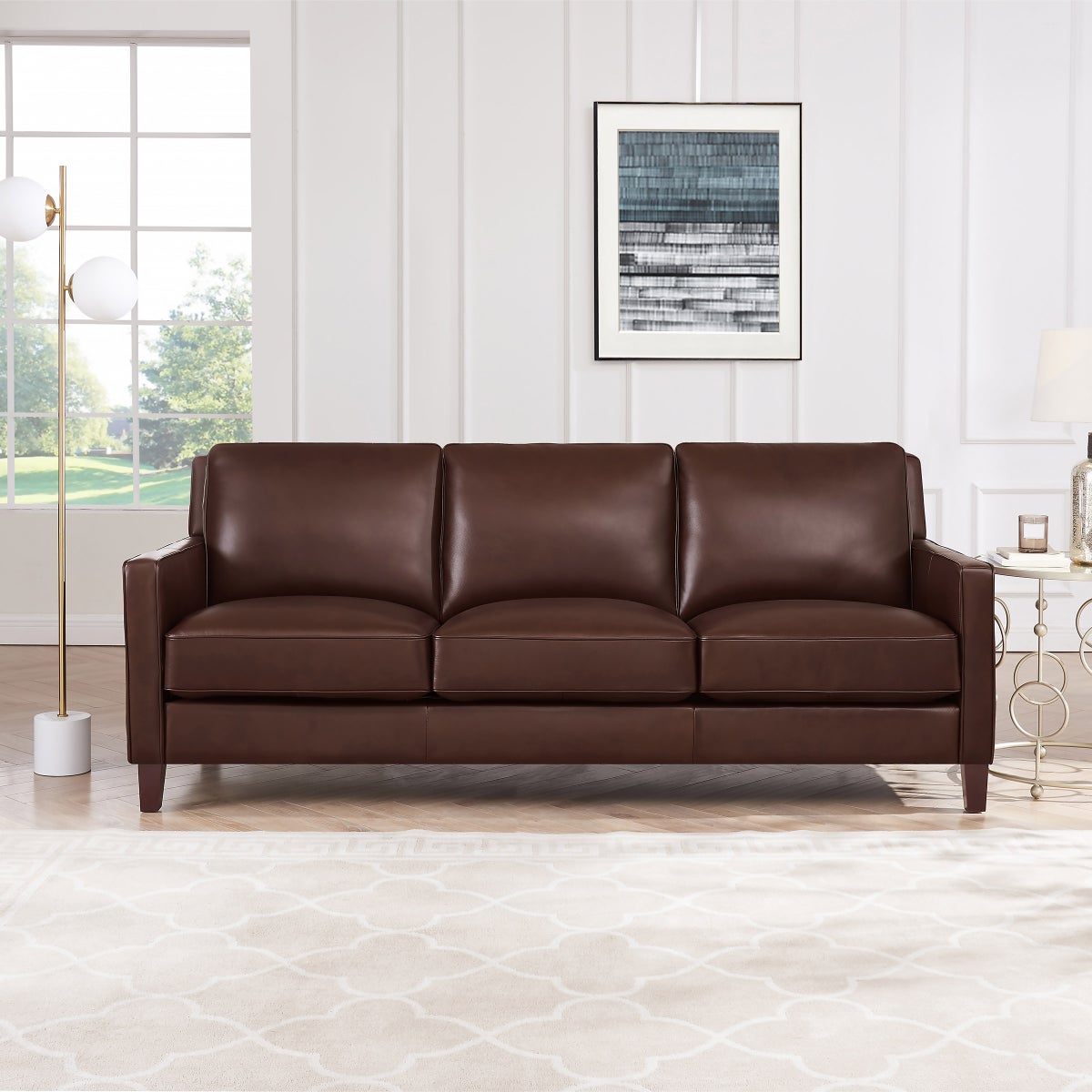 Prospera Home West Park Top-grain Leather Sofa and Loveseat