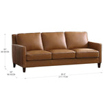 Prospera Home West Park Top Grain Leather Sofa, Loveseat and Chair