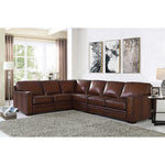 Luca Top-grain Leather 4-piece Sectional