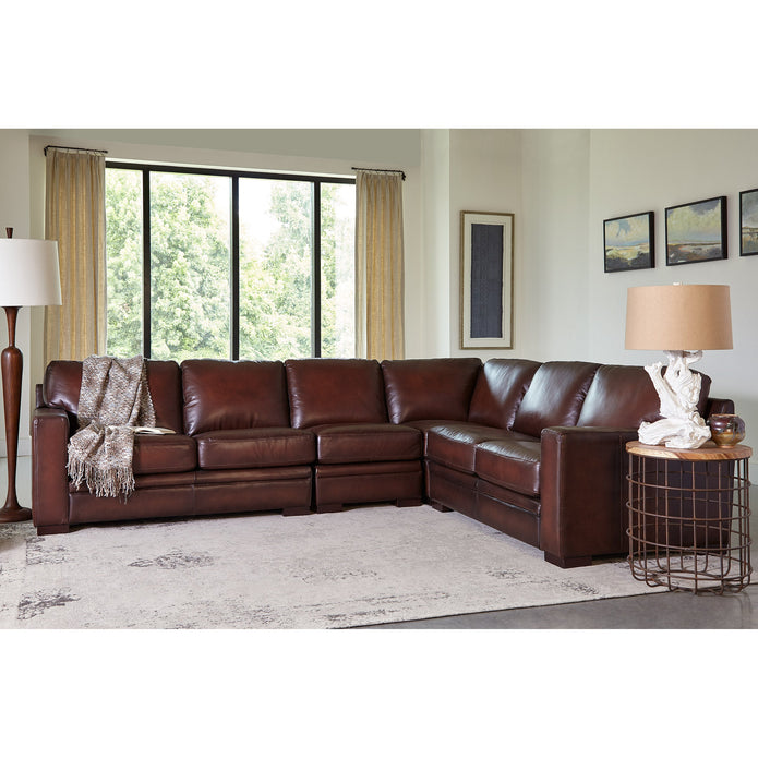 Luca Top-grain Leather 4-piece Sectional