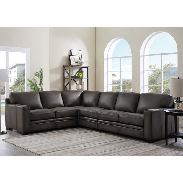 Luca Top-grain Leather 4-piece Sectional