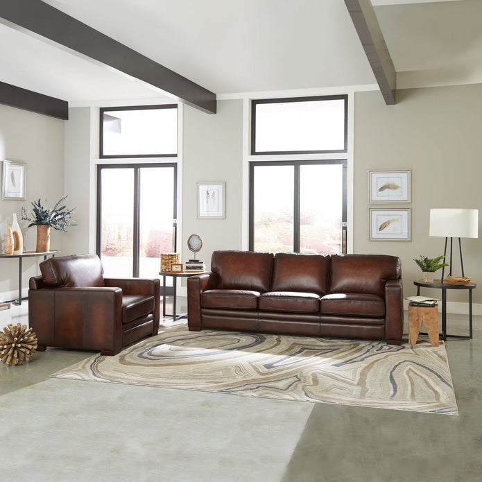 Luca Top-grain Leather Sofa and Chair