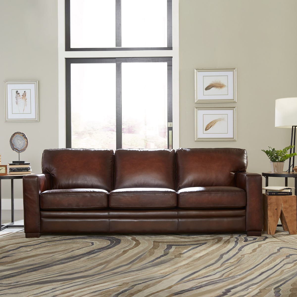 Luca Top-grain Leather Sofa