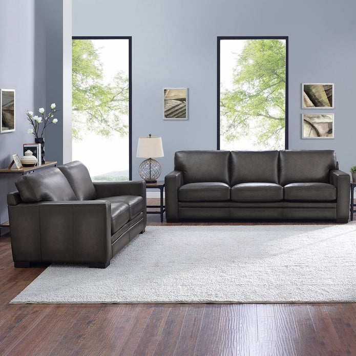 Luca Top-grain Leather Sofa and Loveseat