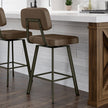 Amisco Clarkson Brown Bar or Counter Stool
