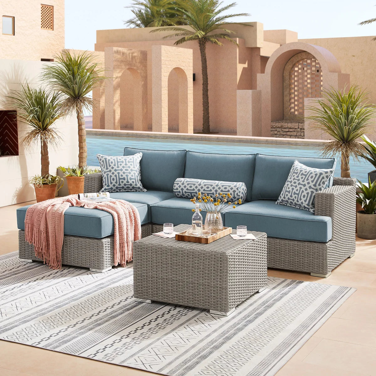 Niko 5-piece Patio Sectional Conversation Set
