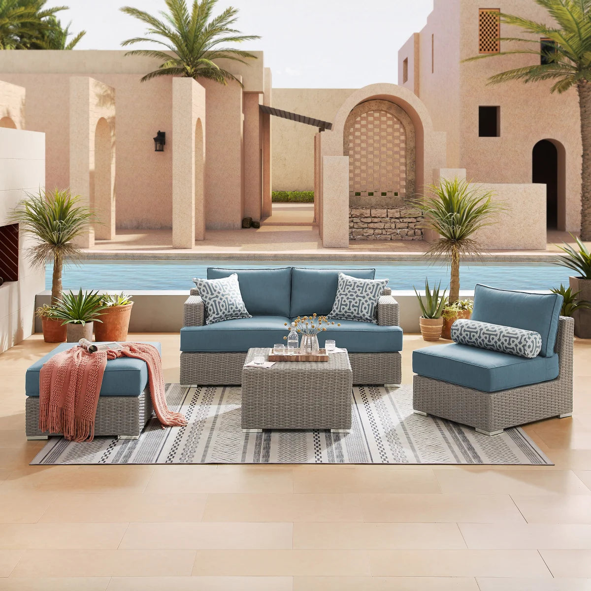 Niko 5-piece Patio Sectional Conversation Set