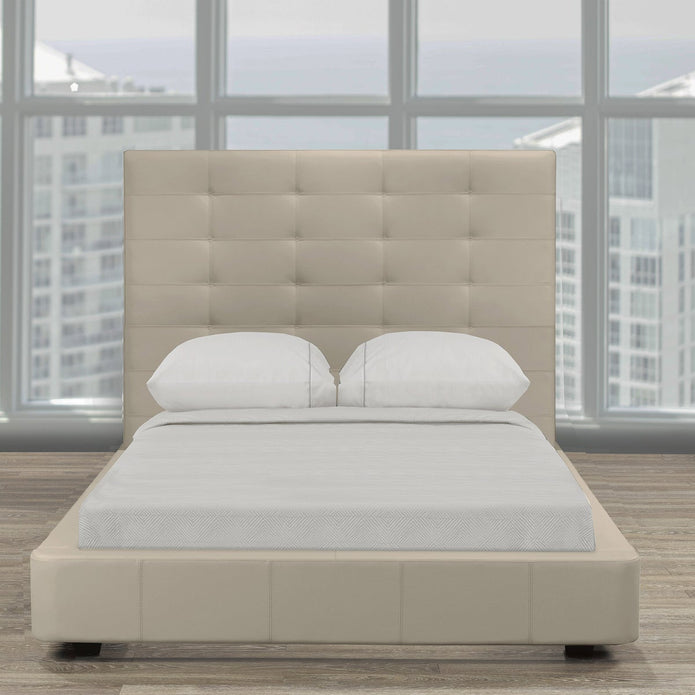 Urbania Modern Top Grain Leather Bed