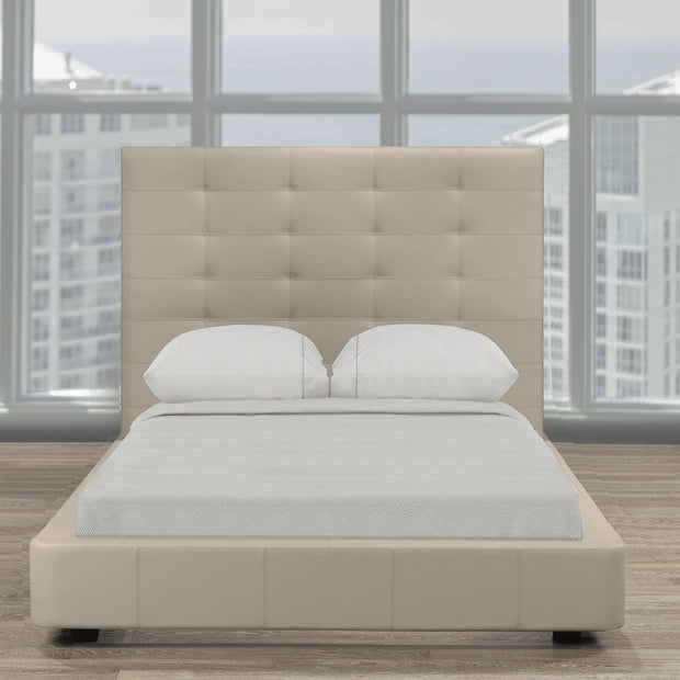 Urbania Modern Top Grain Leather Bed