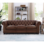 Allington Top Grain Leather Chesterfield Sofa and Loveseat