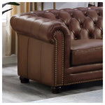 Allington Top Grain Leather Chesterfield Sofa and Loveseat