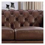 Allington Top Grain Leather Chesterfield Sofa and Loveseat