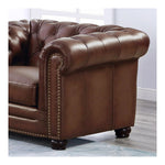 Allington Top Grain Leather Chesterfield Sofa and Loveseat