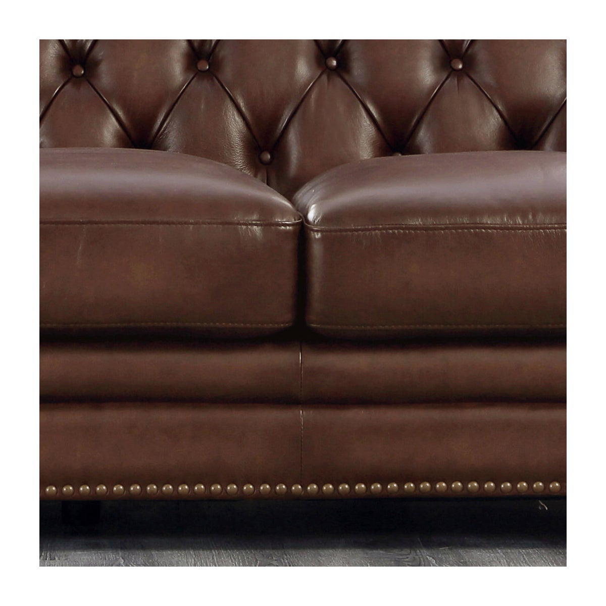 Allington Top Grain Leather Chesterfield Sofa and Loveseat
