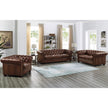 Allington 3-piece Top Grain Leather Chesterfield Living Room Set