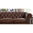 Allington 3-piece Top Grain Leather Chesterfield Living Room Set