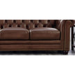 Allington 3-piece Top Grain Leather Chesterfield Living Room Set