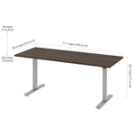 Bestar Upstand 72.4 cm x 182.9 cm (28.5 in. x 72 in.) Height Adjustable Desk