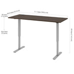 Bestar Upstand 72.4 cm x 182.9 cm (28.5 in. x 72 in.) Height Adjustable Desk