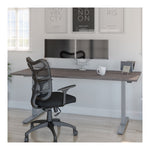 Bestar Upstand 76.2 cm x 182.9 cm (30 in. x 72 in.) Height Adjustable Desk with Dual Monitor Arm