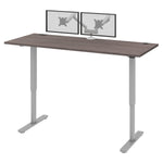 Bestar Upstand 76.2 cm x 182.9 cm (30 in. x 72 in.) Height Adjustable Desk with Dual Monitor Arm
