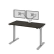 Bestar Upstand 61 cm x 122 cm (24 in. x 48 in.) Height Adjustable Desk with Dual Monitor Arm