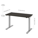 Bestar Upstand 61 cm x 122 cm (24 in. x 48 in.) Height Adjustable Desk with Dual Monitor Arm
