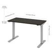 Bestar Upstand 61 cm x 122 cm (24 in. x 48 in.) Height Adjustable Desk with Dual Monitor Arm