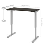 Bestar Upstand 61 cm x 122 cm (24 in. x 48 in.) Height Adjustable Desk with Dual Monitor Arm