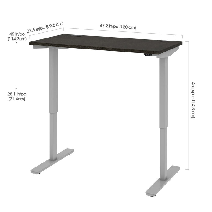 Bestar Upstand 61 cm x 122 cm (24 in. x 48 in.) Height Adjustable Desk with Dual Monitor Arm
