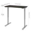Bestar Upstand 61 cm x 122 cm (24 in. x 48 in.) Height Adjustable Desk with Dual Monitor Arm